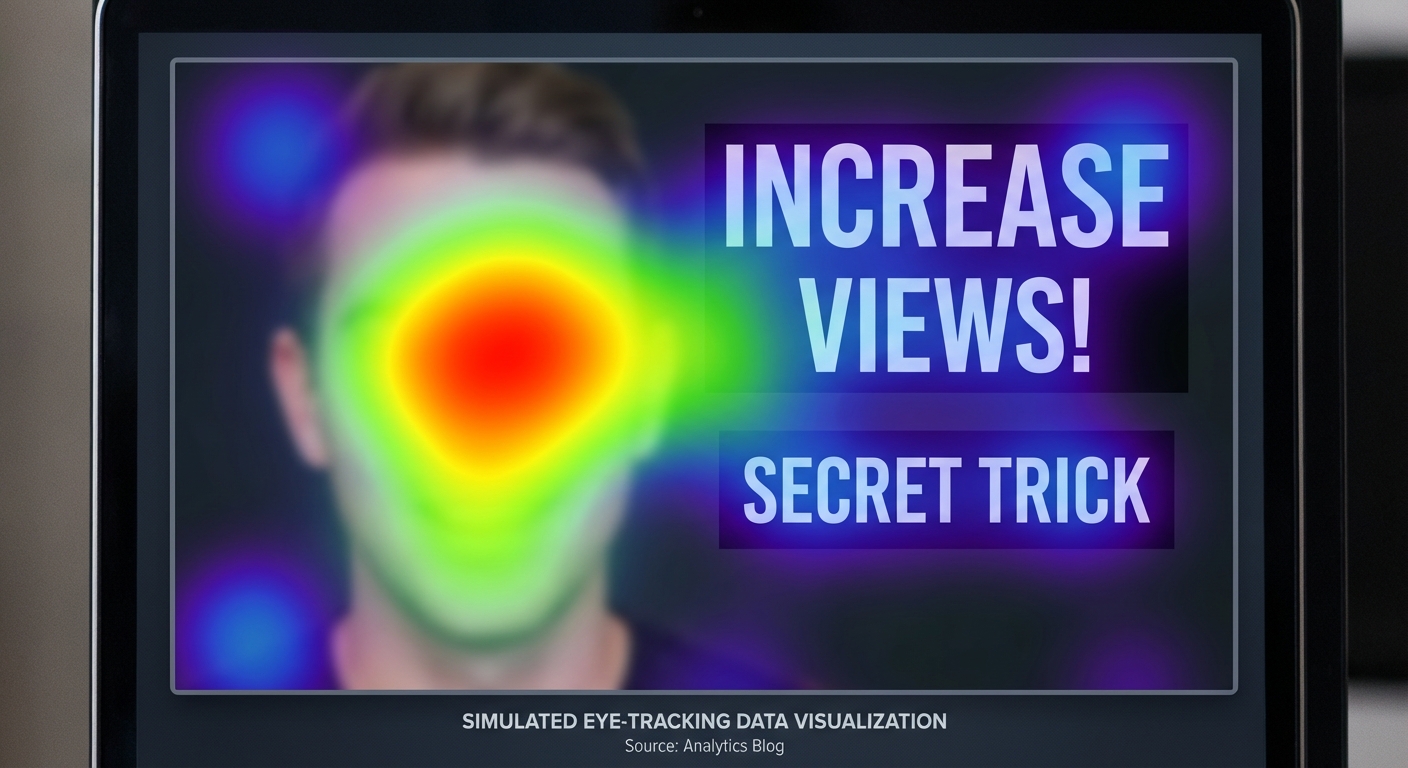 显示观众在缩略图上实际注视位置的注意力热力图