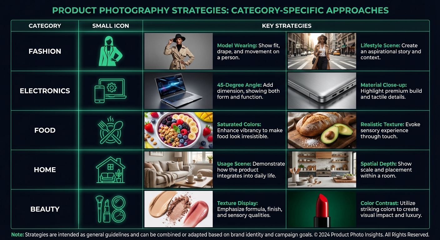 不同电商品类的主图策略对比